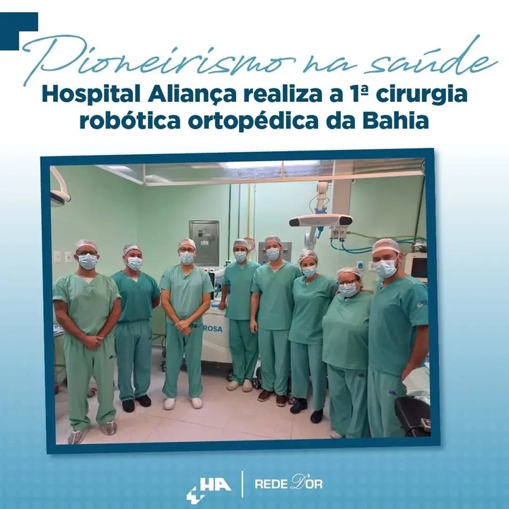 Ilustração da cirurgia ortopédica robótica
